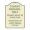 Signmission Tenant Parking Display Permit Violators Towed Owner Expense Alum Sign, 18" L, 24" H, TG-1824-22826 A-DES-TG-1824-22826 - alternate 1